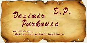 Desimir Purković vizit kartica